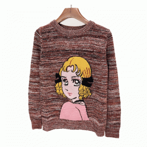 OEM \u0026 ODM Custom Design Uld Pretty Intarsia Pullover Sweater Strikket